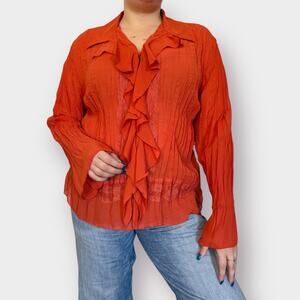 Y2K Clothing Co Orange Blouse Size 2X